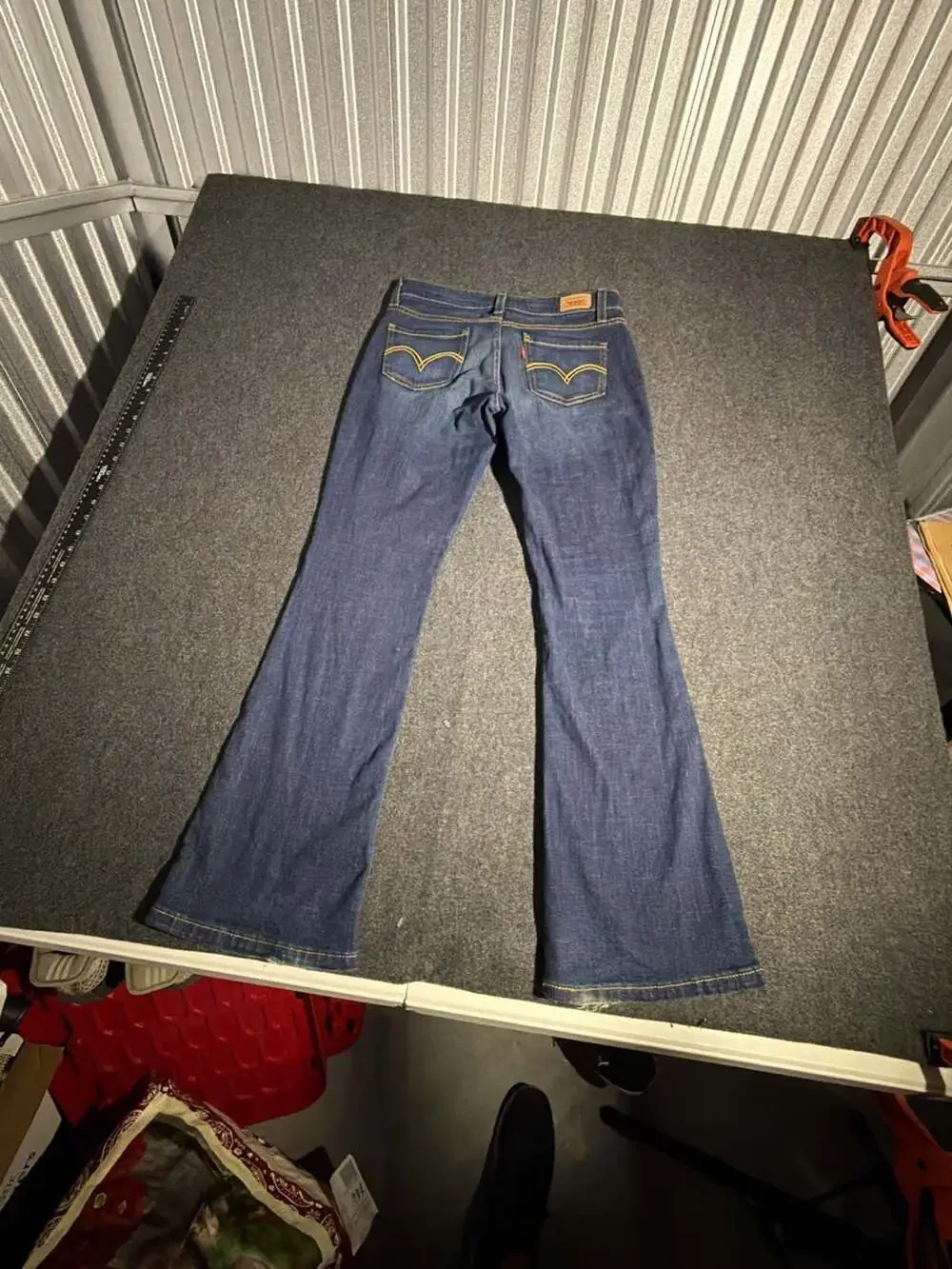 Levi's Superlow 518 Jeans Dark Wash Flare Leg